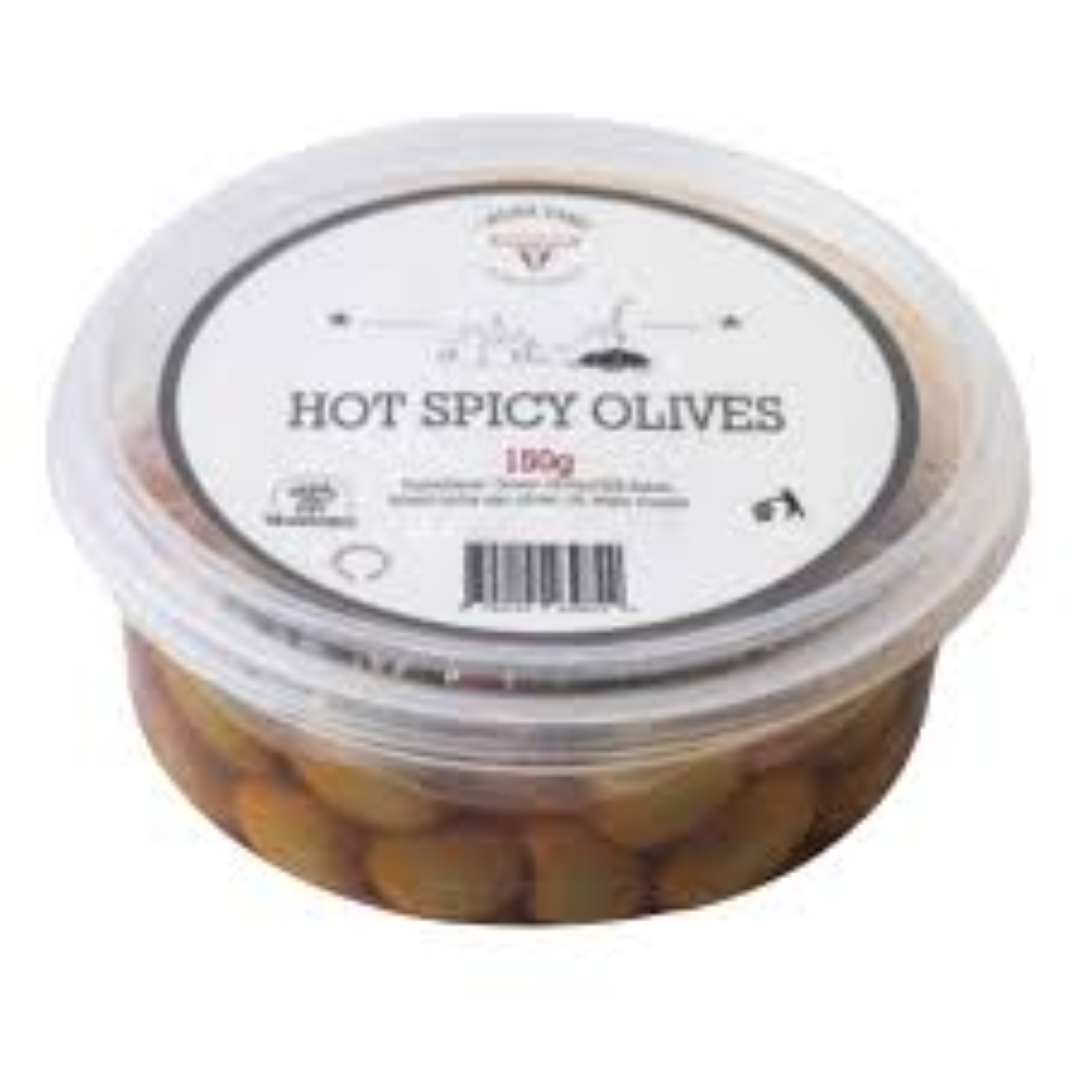 QUEEN DELI HOT SPICY OLIVES 150G